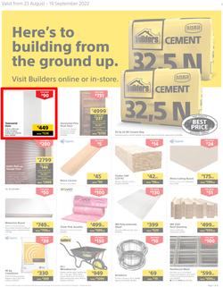 Builders Western Cape : Here's To Building From The Ground Up (23 August - 19 September 2022), page 1