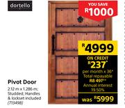Dortello Pivot Door 2.12m x 1.286m