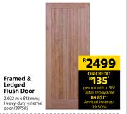 Framed & Ledged Flush Door 2.032m x 813mm