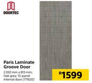 Doortec Paris Laminate Groove Door 2.032m x 813mm