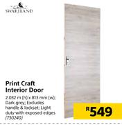 Swartland Print Craft Interior Door 2.032m (h) x 813mm (w)