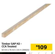 Timber SAP H2 CCA Treated 50mm x 76mm x 3.6m