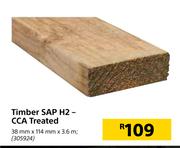 Timber SAP H2 CCA Treated 38mm x 114mm x 3.6m