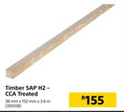 Timber SAP H2 CCA Treated 38mm x 152mm x 3.6m