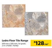 Ledro Floor Tile Range 500mm x 500mm-Per Sqm