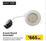 Lightworx 8 Pack Round Downlight-Per Pack