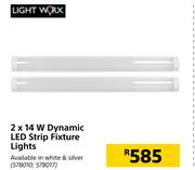 Lightworx 2 x 14W Dynamic LED Strip Fixture Lights