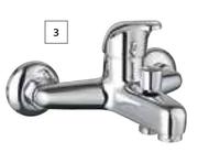 Builders Style Bath Mixer Chrome