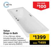 Betta Value Drop In Bath 1.7m x 700mm