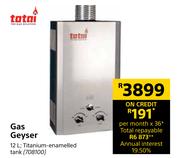 Totai Gas Geyser 12L