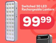 Switched 30 LED Rechargeable Lantern