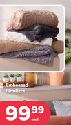 Embossed Blankets 125 x 150cm-Each