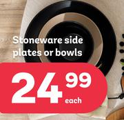 Stoneware Side Plates Or Bowls-Each