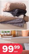 Embossed Blankets 125 x 150cm-Each