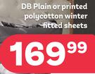 DB Plain Or Printed Polycotton Winter Fitted Sheets