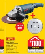 Ryobi 2100 W 230 MM Angle Grinder + Diamond Segmented Cutting Disc