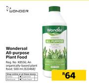 Wonder Wondersol All Purpose Plant Food-500ml