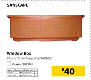 Sanscape Window Box 32cm x 15cm In Terracotta