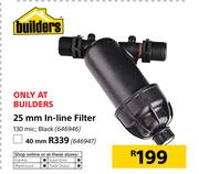 Builders 40mm In Line Filter