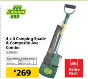 Lasher 4x4 Camping Spade & Composite Axe Combo
