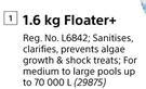 hth 1.6kg Floater Plus-Each
