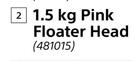Pool Brite 1.5kg Pink Floater Head-Each