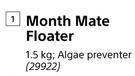Pool Brite 1.5kg Month Mate Floater Algae Preventer-Each