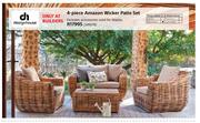 Design House 4 Piece Amazon Wicker Patio Set