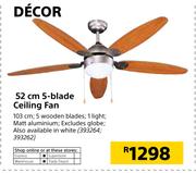 Decor 52cm 5 Blade Ceiling Fan