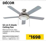 1Decor 52cm 5 Blade Ceiling Fan