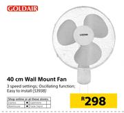 Goldair 40cm Wall Mount Fan