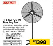 Goldair Hi Power 26cm Standing Fan