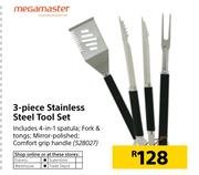 Mega Master 3 Piece Stainless Steel Tool Set