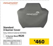 Mega Master Standard 4 Burner Cover Black