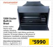 Mega Master 1200 Sizzler Built In Braai