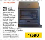 Mega Master Mild Steel Built In Braai