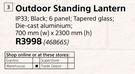 Outdoor Standing Lantern IP33