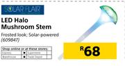 Solar Flair LED Halo Mushroom Stem In Frosted Look