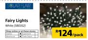 Solar Flair Fairy Lights In White-Per Pack
