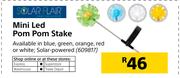 Solar Flair Mini LED Pom Pom Stake