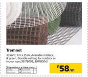 30mm 1m x 25m Tremnet-Per m