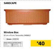 Sanscape 32cm x 15cm Window Box Terracotta