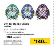 20cm x 11cm x 28cm Chicken Ter Steege Candle Holder-Each