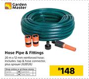 Garden Master Hose Pipe & Fittings-20m x 12mm 