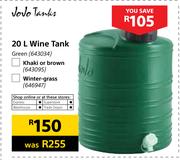 Jojo Tanks 20Ltr Wine Tank Green