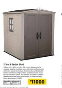 Keter 6 x 6 Factor Shed-178cm(w) x 195.5cm(d) x 228cm(h)