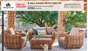 Design House 4 Piece Amazon Wicker Patio Set