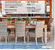 Carved Teak Dining Table