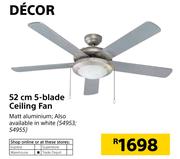 Decor 52cm 5-Blade Ceiling Fan