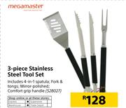 Megamaster 3-Piece Stainless Steel Tool Set